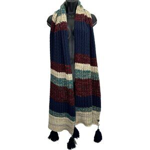 Treasure & Bond Women's Striped Long Tassel Scarf Multicolor One Size